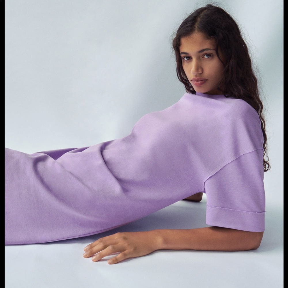 Zara Basic Lavender T-Shirt Dress/Shift Dress